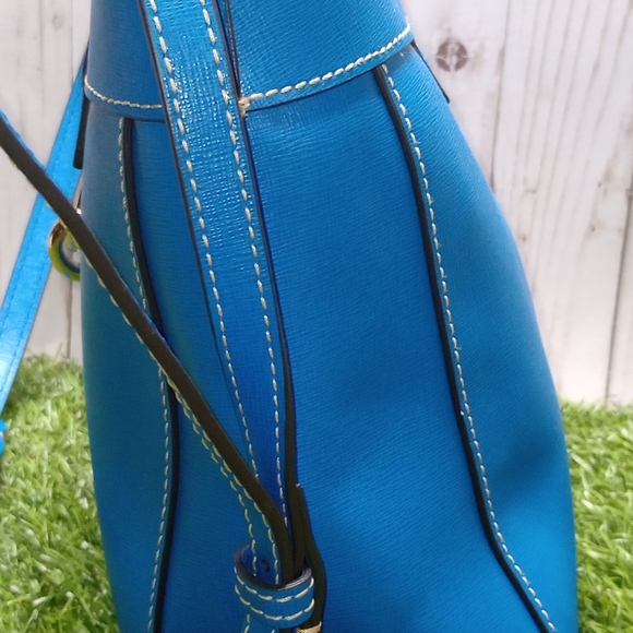 Bright Blue Dooney & Bourke Saffiano Leather Tote - Picture 5 of 17